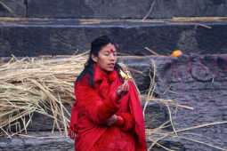 Madhav Narayan Vrat Devotees Take Holy Bath in Bagmati River at Pashupatinath