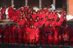 Madhav Narayan Vrat Devotees Take Holy Bath in Bagmati River at Pashupatinath