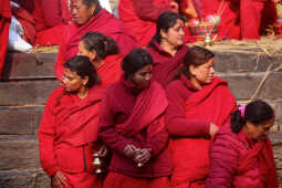 Madhav Narayan Vrat Devotees Take Holy Bath in Bagmati River at Pashupatinath