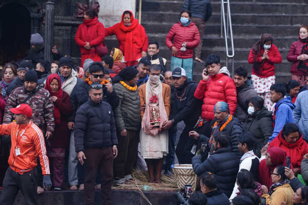 Madhav Narayan Vrat Devotees Take Holy Bath in Bagmati River at Pashupatinath