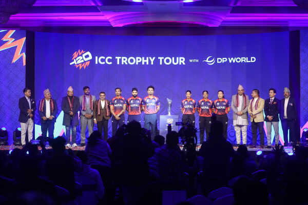 Nepal National Cricket Team Unveils New Jersey and ICC T20 World Cup Trophy