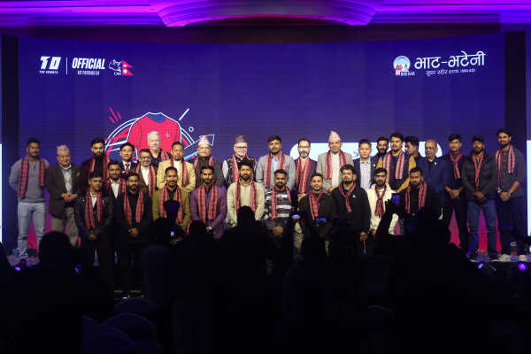 Nepal National Cricket Team Unveils New Jersey and ICC T20 World Cup Trophy