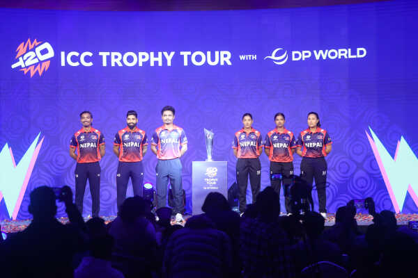 Nepal National Cricket Team Unveils New Jersey and ICC T20 World Cup Trophy