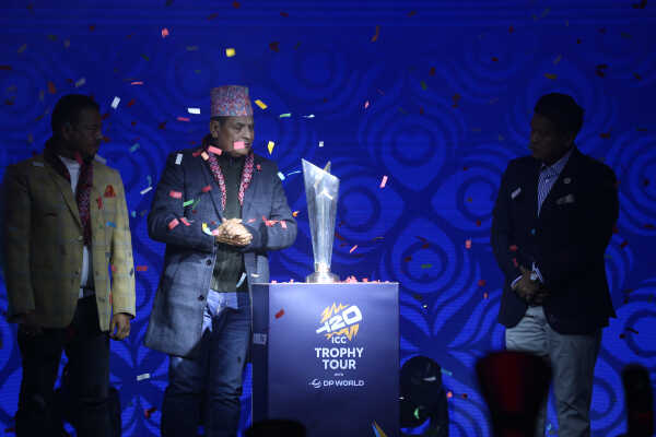 Nepal National Cricket Team Unveils New Jersey and ICC T20 World Cup Trophy