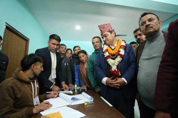 Top Leaders File Nominations from Kathmandu Constituency No. 5