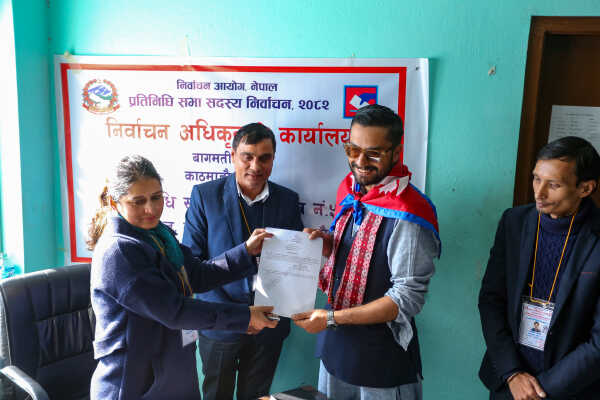 Top Leaders File Nominations from Kathmandu Constituency No. 5