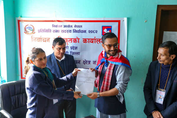 Top Leaders File Nominations from Kathmandu Constituency No. 5