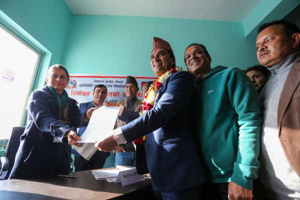 Top Leaders File Nominations from Kathmandu Constituency No. 5