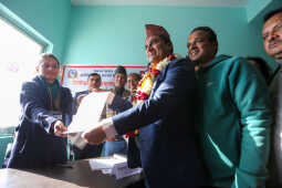 Top Leaders File Nominations from Kathmandu Constituency No. 5