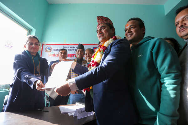 Top Leaders File Nominations from Kathmandu Constituency No. 5