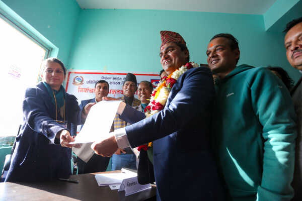 Top Leaders File Nominations from Kathmandu Constituency No. 5