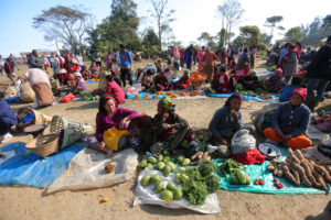 Weekly Wednesday Haat Bazaar Brings Life to Jhyaupokhari in Bhojpur