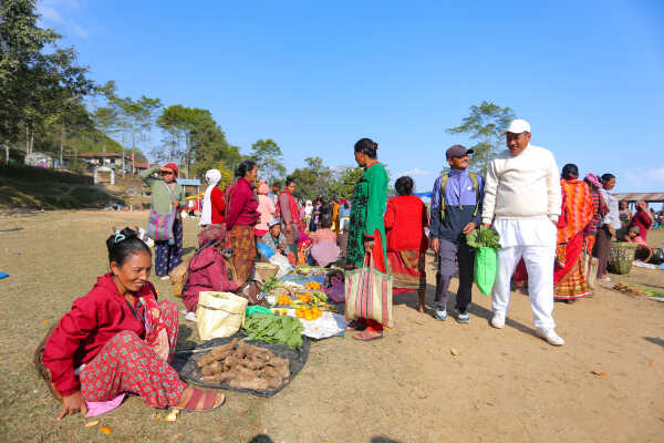 Weekly Wednesday Haat Bazaar Brings Life to Jhyaupokhari in Bhojpur