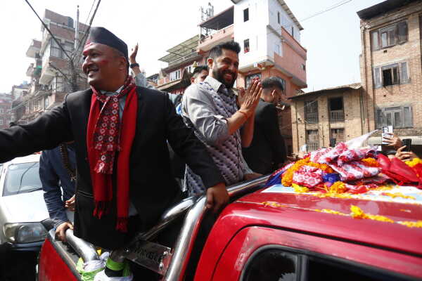 Balen Shah and Rabi Lamichhane Campaign in Bhaktapur