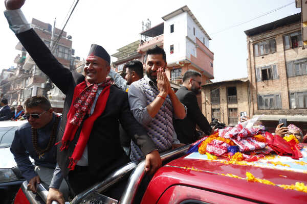 Balen Shah and Rabi Lamichhane Campaign in Bhaktapur