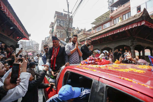 Balen Shah and Rabi Lamichhane Campaign in Bhaktapur
