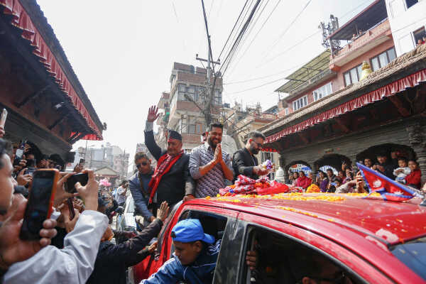 Balen Shah and Rabi Lamichhane Campaign in Bhaktapur