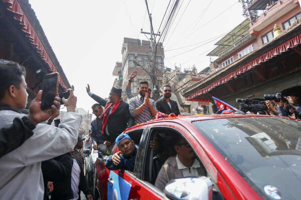 Balen Shah and Rabi Lamichhane Campaign in Bhaktapur