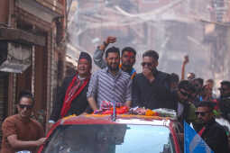 Balen Shah and Rabi Lamichhane Campaign in Bhaktapur