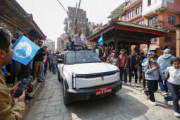 Balen Shah and Rabi Lamichhane Campaign in Bhaktapur