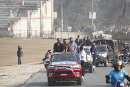 Balen Shah and Rabi Lamichhane Launch Election Campaign from Pashupati