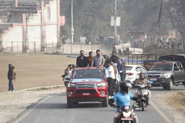 Balen Shah and Rabi Lamichhane Launch Election Campaign from Pashupati