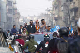 Balen Shah and Rabi Lamichhane Launch Election Campaign from Pashupati