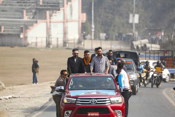 Balen Shah and Rabi Lamichhane Launch Election Campaign from Pashupati