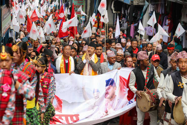 CPN-UML Candidate Kshitij Thebe Holds Campaign Rally in Taplejung