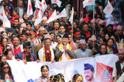 CPN-UML Candidate Kshitij Thebe Holds Campaign Rally in Taplejung