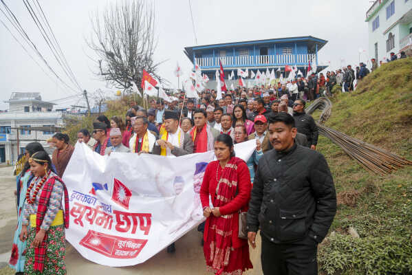 CPN-UML Candidate Kshitij Thebe Holds Campaign Rally in Taplejung