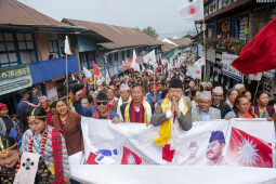 CPN-UML Candidate Kshitij Thebe Holds Campaign Rally in Taplejung
