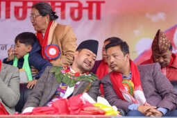 CPN-UML Candidate Kshitij Thebe Holds Campaign Rally in Taplejung
