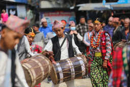 CPN-UML Candidate Kshitij Thebe Holds Campaign Rally in Taplejung