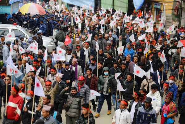 CPN-UML Candidate Kshitij Thebe Holds Campaign Rally in Taplejung