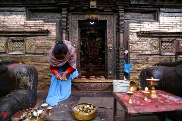 Daily Life in Nepal Adinath and Jalpa Devi Temples at Chobhar Hill
