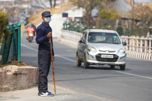 Daily Life in Nepal Election Police Deployed for Traffic Management in Kathmandu