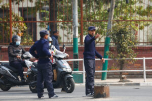 Daily Life in Nepal: Election Police Deployed for Traffic Management in Kathmandu
