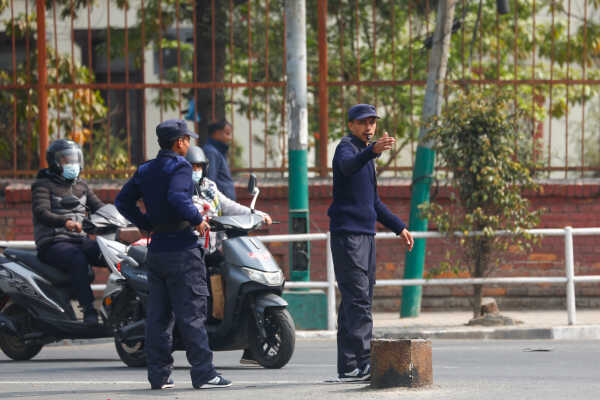 Daily Life in Nepal: Election Police Deployed for Traffic Management in Kathmandu