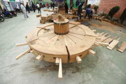 Daily Life in Nepal Reconstruction of Rato Machhindranath Chariot Wheel Underway