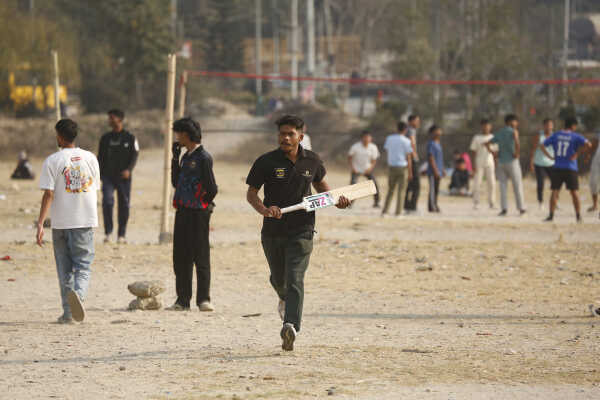 Daily Life in Nepal Youth Sports Activities at Tinkune Ground