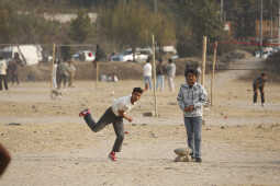 Daily Life in Nepal Youth Sports Activities at Tinkune Ground