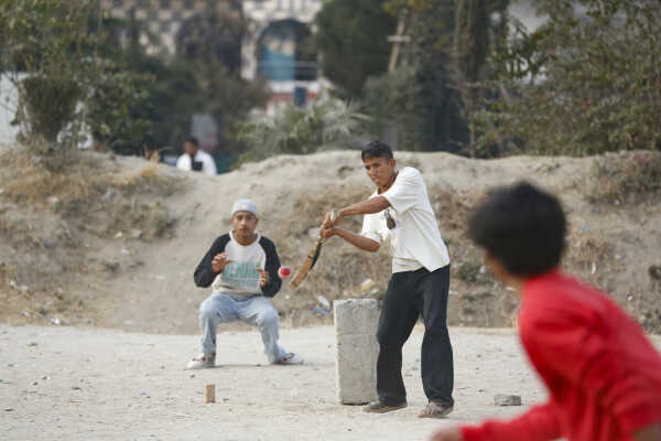 Daily Life in Nepal Youth Sports Activities at Tinkune Ground