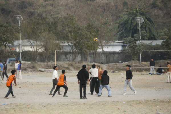 Daily Life in Nepal Youth Sports Activities at Tinkune Ground