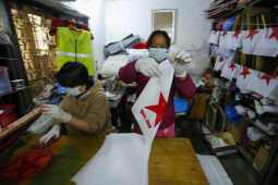 Flag Makers Busy Ahead of House of Representatives Election in Kathmandu
