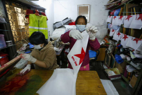 Flag Makers Busy Ahead of House of Representatives Election in Kathmandu