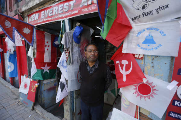 Flag Makers Busy Ahead of House of Representatives Election in Kathmandu