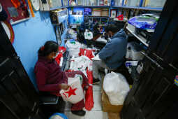 Flag Makers Busy Ahead of House of Representatives Election in Kathmandu