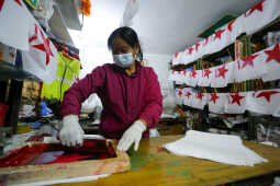 Flag Makers Busy Ahead of House of Representatives Election in Kathmandu