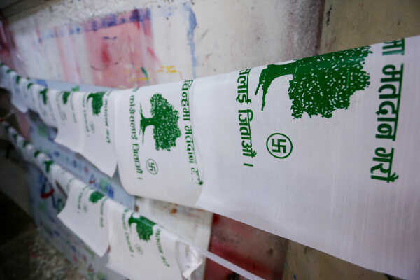 Flag Makers Busy Ahead of House of Representatives Election in Kathmandu